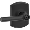 image:imageSchlage F10 BRW 622 GRW Broadway Door Lever with Greenwich Trim Hall amp Closet Passage Lock Matte BlackMatte Black