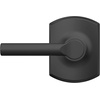 image:imageSchlage F10 BRW 622 GRW Broadway Door Lever with Greenwich Trim Hall amp Closet Passage Lock Matte BlackMatte Black