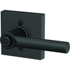 image:imageSchlage F10 BRW 622 GRW Broadway Door Lever with Greenwich Trim Hall amp Closet Passage Lock Matte BlackMatte Black