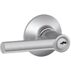 image:imageSchlage F10 BRW 622 GRW Broadway Door Lever with Greenwich Trim Hall amp Closet Passage Lock Matte BlackSatin Chrome