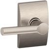 image:imageSchlage F10 BRW 622 GRW Broadway Door Lever with Greenwich Trim Hall amp Closet Passage Lock Matte BlackSatin Nickel