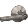 image:imageSchlage F10 BRW 622 GRW Broadway Door Lever with Greenwich Trim Hall amp Closet Passage Lock Matte BlackSatin Nickel