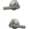 image:imageSchlage F10 BRW 622 GRW Broadway Door Lever with Greenwich Trim Hall amp Closet Passage Lock Matte BlackSatin Nickel