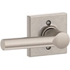 image:imageSchlage F10 BRW 622 GRW Broadway Door Lever with Greenwich Trim Hall amp Closet Passage Lock Matte BlackSatin Nickel
