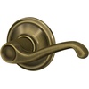 image:imageSchlage F10 V FLA 605 Flair Door Lever Hall amp Closet Passage Lock Bright BrassAntique Brass