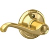 image:imageSchlage F10 V FLA 605 Flair Door Lever Hall amp Closet Passage Lock Bright BrassBright Brass