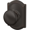 image:imageSchlage F170 PLY 622 Plymouth Door Knob One Sided NonTurning Dummy Door Handle Matte BlackAged Bronze