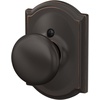 image:imageSchlage F170 PLY 622 Plymouth Door Knob One Sided NonTurning Dummy Door Handle Matte BlackAged Bronze