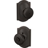 image:imageSchlage F170 PLY 622 Plymouth Door Knob One Sided NonTurning Dummy Door Handle Matte BlackAged Bronze
