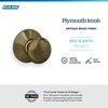 image:imageSchlage F170 PLY 622 Plymouth Door Knob One Sided NonTurning Dummy Door Handle Matte BlackAntique Brass