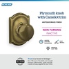 image:imageSchlage F170 PLY 622 Plymouth Door Knob One Sided NonTurning Dummy Door Handle Matte BlackAntique Brass