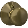 image:imageSchlage F170 PLY 622 Plymouth Door Knob One Sided NonTurning Dummy Door Handle Matte BlackAntique Brass
