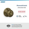 image:imageSchlage F170 PLY 622 Plymouth Door Knob One Sided NonTurning Dummy Door Handle Matte BlackAntique Brass