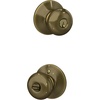 image:imageSchlage F170 PLY 622 Plymouth Door Knob One Sided NonTurning Dummy Door Handle Matte BlackAntique Brass