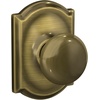 image:imageSchlage F170 PLY 622 Plymouth Door Knob One Sided NonTurning Dummy Door Handle Matte BlackAntique Brass