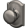 image:imageSchlage F170 PLY 622 Plymouth Door Knob One Sided NonTurning Dummy Door Handle Matte BlackAntique Pewter