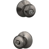 image:imageSchlage F170 PLY 622 Plymouth Door Knob One Sided NonTurning Dummy Door Handle Matte BlackAntique Pewter