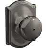 image:imageSchlage F170 PLY 622 Plymouth Door Knob One Sided NonTurning Dummy Door Handle Matte BlackAntique Pewter