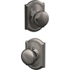 image:imageSchlage F170 PLY 622 Plymouth Door Knob One Sided NonTurning Dummy Door Handle Matte BlackAntique Pewter