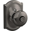 image:imageSchlage F170 PLY 622 Plymouth Door Knob One Sided NonTurning Dummy Door Handle Matte BlackAntique Pewter