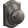 image:imageSchlage F170 PLY 622 Plymouth Door Knob One Sided NonTurning Dummy Door Handle Matte BlackAntique Pewter