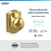 image:imageSchlage F170 PLY 622 Plymouth Door Knob One Sided NonTurning Dummy Door Handle Matte BlackBright Brass