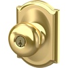 image:imageSchlage F170 PLY 622 Plymouth Door Knob One Sided NonTurning Dummy Door Handle Matte BlackBright Brass
