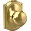 image:imageSchlage F170 PLY 622 Plymouth Door Knob One Sided NonTurning Dummy Door Handle Matte BlackBright Brass