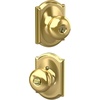 image:imageSchlage F170 PLY 622 Plymouth Door Knob One Sided NonTurning Dummy Door Handle Matte BlackBright Brass