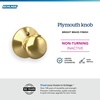 image:imageSchlage F170 PLY 622 Plymouth Door Knob One Sided NonTurning Dummy Door Handle Matte BlackBright Brass