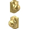 image:imageSchlage F170 PLY 622 Plymouth Door Knob One Sided NonTurning Dummy Door Handle Matte BlackBright Brass