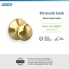 image:imageSchlage F170 PLY 622 Plymouth Door Knob One Sided NonTurning Dummy Door Handle Matte BlackBright Brass