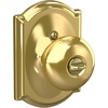 image:imageSchlage F170 PLY 622 Plymouth Door Knob One Sided NonTurning Dummy Door Handle Matte BlackBright Brass