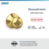 image:imageSchlage F170 PLY 622 Plymouth Door Knob One Sided NonTurning Dummy Door Handle Matte BlackBright Brass