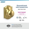 image:imageSchlage F170 PLY 622 Plymouth Door Knob One Sided NonTurning Dummy Door Handle Matte BlackBright Brass