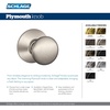 image:imageSchlage F170 PLY 622 Plymouth Door Knob One Sided NonTurning Dummy Door Handle Matte BlackBright Chrome