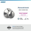 image:imageSchlage F170 PLY 622 Plymouth Door Knob One Sided NonTurning Dummy Door Handle Matte BlackBright Chrome