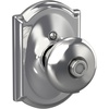 image:imageSchlage F170 PLY 622 Plymouth Door Knob One Sided NonTurning Dummy Door Handle Matte BlackBright Chrome