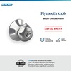 image:imageSchlage F170 PLY 622 Plymouth Door Knob One Sided NonTurning Dummy Door Handle Matte BlackBright Chrome