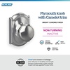 image:imageSchlage F170 PLY 622 Plymouth Door Knob One Sided NonTurning Dummy Door Handle Matte BlackBright Chrome