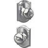 image:imageSchlage F170 PLY 622 Plymouth Door Knob One Sided NonTurning Dummy Door Handle Matte BlackBright Chrome