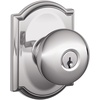 image:imageSchlage F170 PLY 622 Plymouth Door Knob One Sided NonTurning Dummy Door Handle Matte BlackBright Chrome