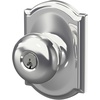 image:imageSchlage F170 PLY 622 Plymouth Door Knob One Sided NonTurning Dummy Door Handle Matte BlackBright Chrome
