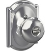image:imageSchlage F170 PLY 622 Plymouth Door Knob One Sided NonTurning Dummy Door Handle Matte BlackBright Chrome