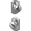 image:imageSchlage F170 PLY 622 Plymouth Door Knob One Sided NonTurning Dummy Door Handle Matte BlackBright Chrome