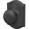 image:imageSchlage F170 PLY 622 Plymouth Door Knob One Sided NonTurning Dummy Door Handle Matte BlackMatte Black