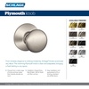 image:imageSchlage F170 PLY 622 Plymouth Door Knob One Sided NonTurning Dummy Door Handle Matte BlackMatte Black