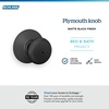 image:imageSchlage F170 PLY 622 Plymouth Door Knob One Sided NonTurning Dummy Door Handle Matte BlackMatte Black
