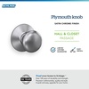 image:imageSchlage F170 PLY 622 Plymouth Door Knob One Sided NonTurning Dummy Door Handle Matte BlackSatin Chrome