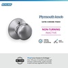 image:imageSchlage F170 PLY 622 Plymouth Door Knob One Sided NonTurning Dummy Door Handle Matte BlackSatin Chrome
